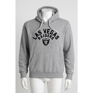Las Vegas Raiders NFL Hoodie Men’s XL Gray Embroidered Logo New Era Team Apparel